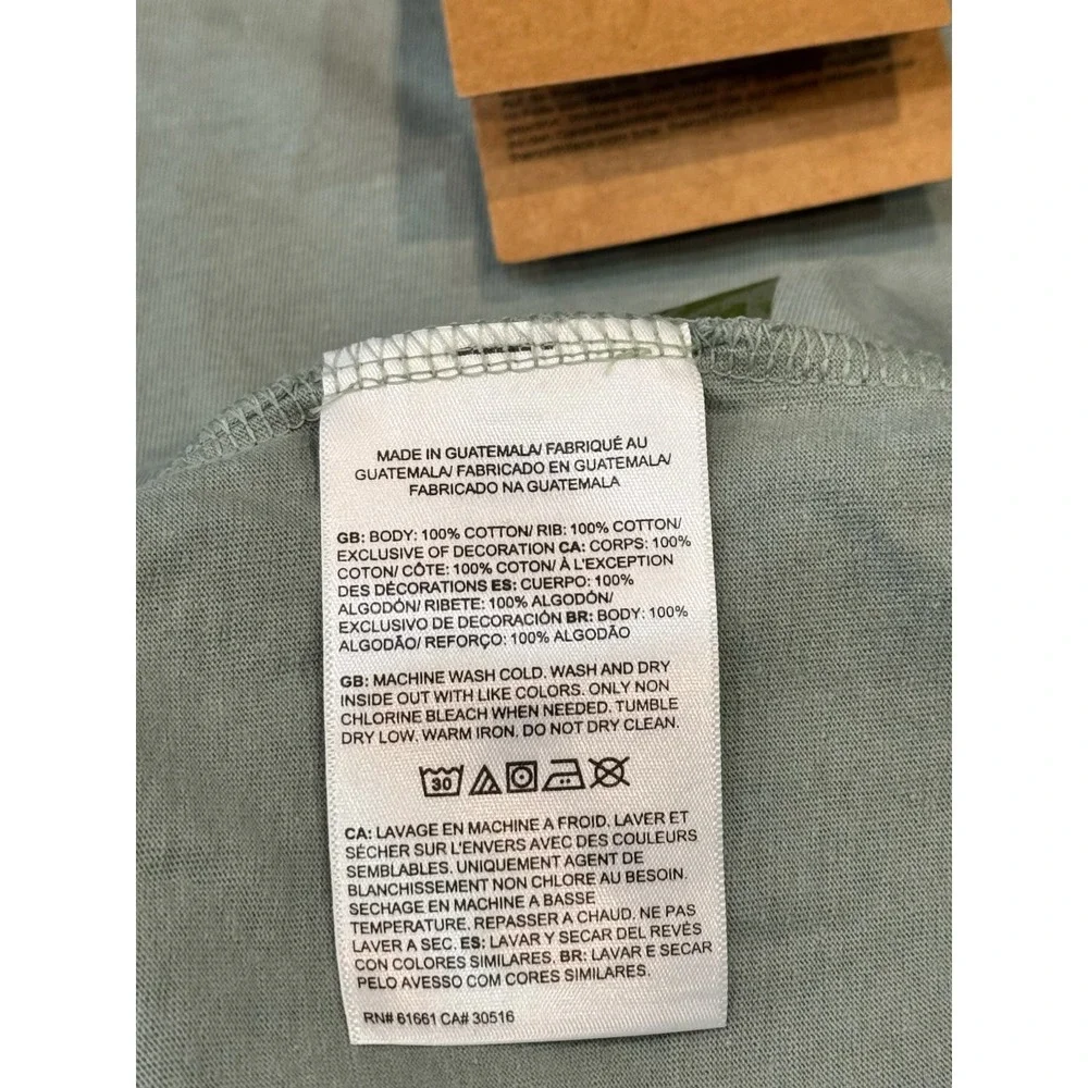 The North Face Womens Half Dome Logo T-Shirt Sage Green Cotton Tee Size M NEW - Picture 6 of 7
